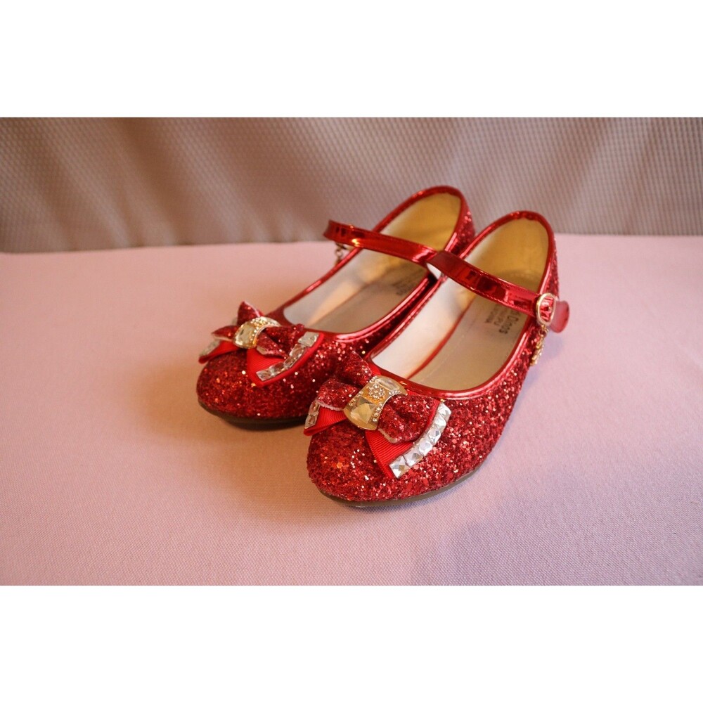 Girls Dress Shoes Party Heel Princess Flower Shoes (Big Kid) Size 38